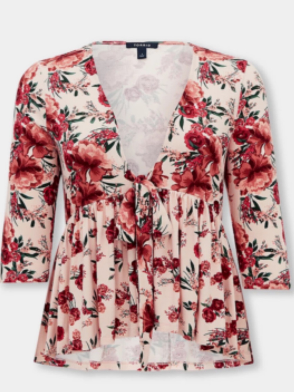 TORRID- PLUS SIZE - floral cardigan / baby doll cardigan/ 3/4 sleeves - Picture 2 of 7